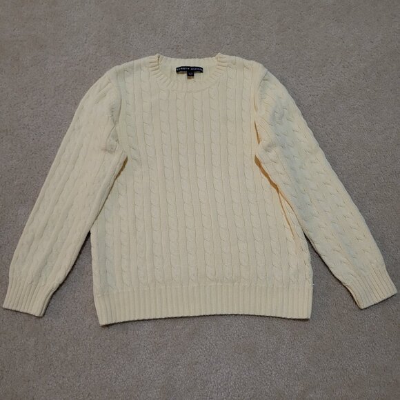 Tommy Hilfiger Sweaters - Tommy Hilfiger Size XL Butter Yellow Fisherman Preppy Cable Knit sweater
